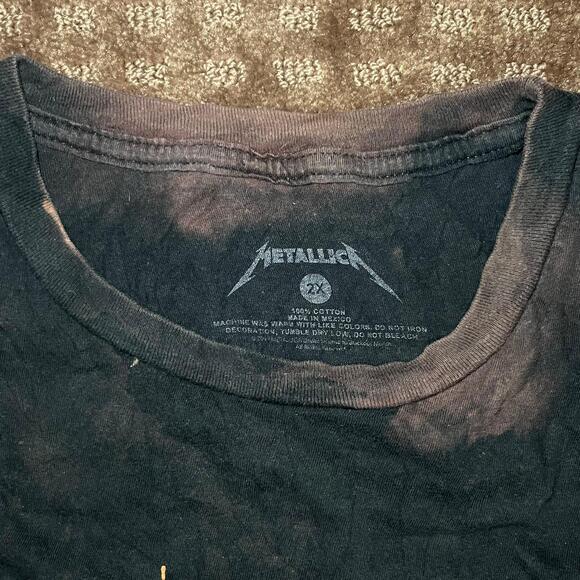 💀 Metallica Distressed Skull Graphic Band Tee – 2X - Picture 3 of 7